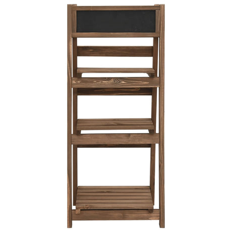 Plantenstandaard 3-laags met bord 40x30x90 cm massief vurenhout - AllerleiShop