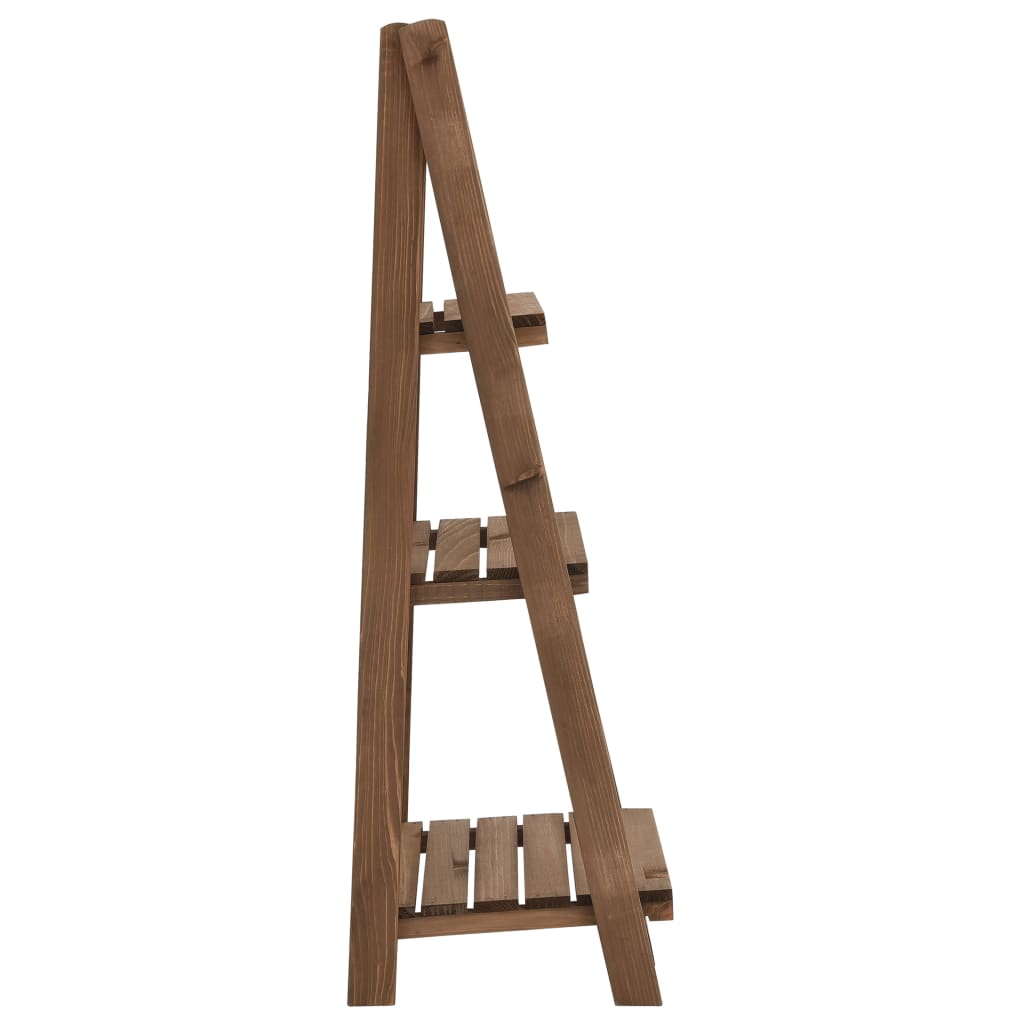 Plantenstandaard 3-laags met bord 40x30x90 cm massief vurenhout - AllerleiShop