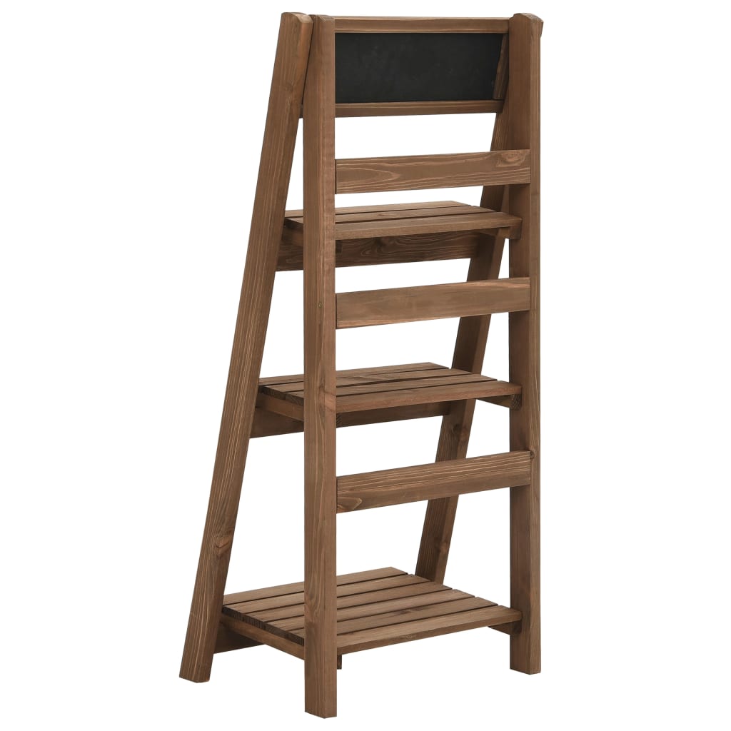 Plantenstandaard 3-laags met bord 40x30x90 cm massief vurenhout - AllerleiShop