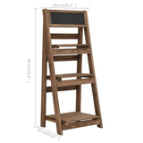 Plantenstandaard 3-laags met bord 40x30x90 cm massief vurenhout - AllerleiShop