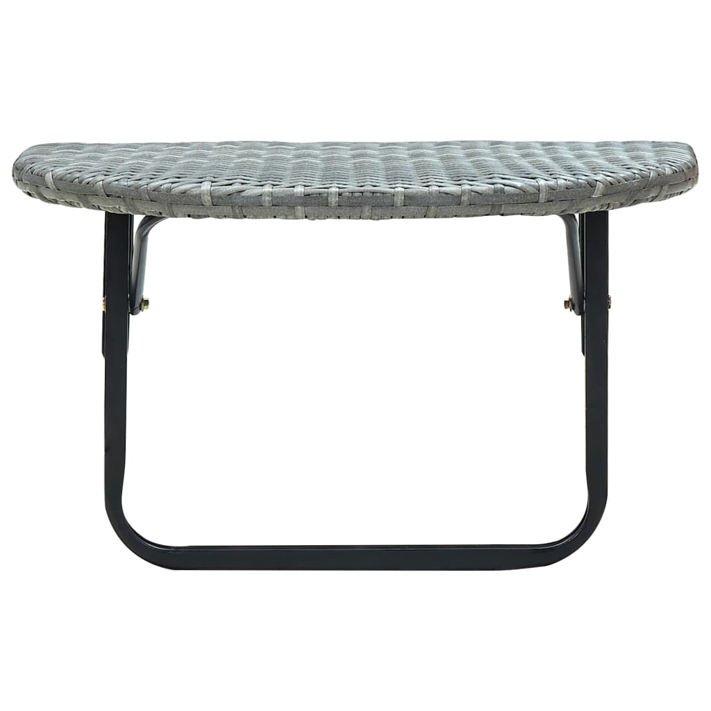 Balkontafel 60x60x40 cm poly rattan grijs - AllerleiShop