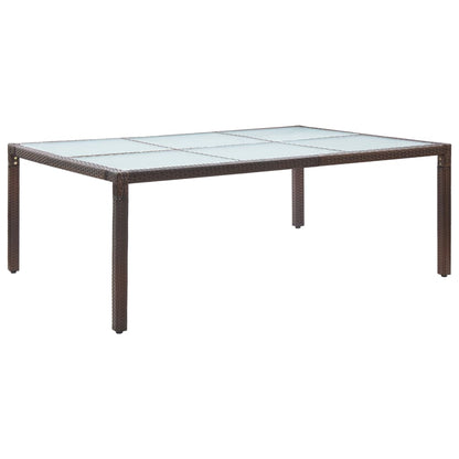 Tuintafel 200x150x74 cm poly rattan bruin - AllerleiShop