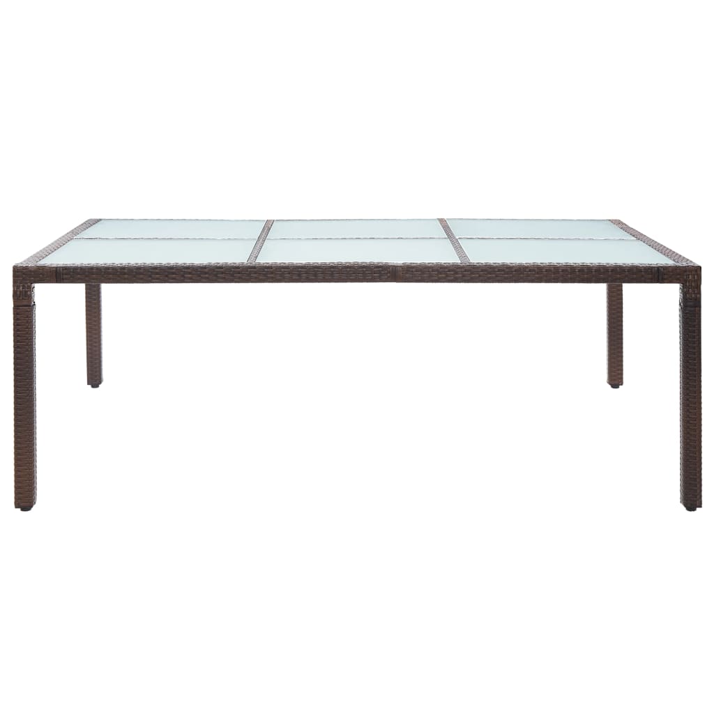 Tuintafel 200x150x74 cm poly rattan bruin - AllerleiShop