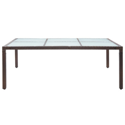 Tuintafel 200x150x74 cm poly rattan bruin - AllerleiShop