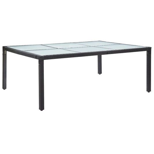 Tuintafel 200x150x74 cm poly rattan zwart - AllerleiShop