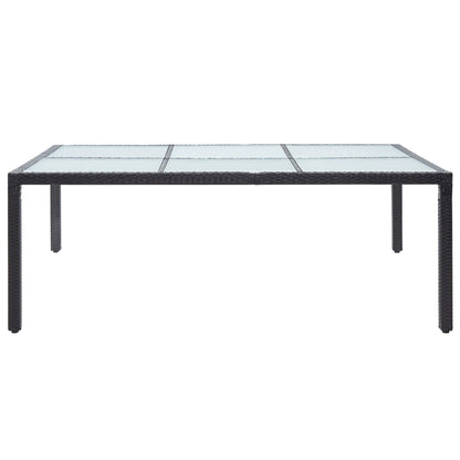 Tuintafel 200x150x74 cm poly rattan zwart - AllerleiShop