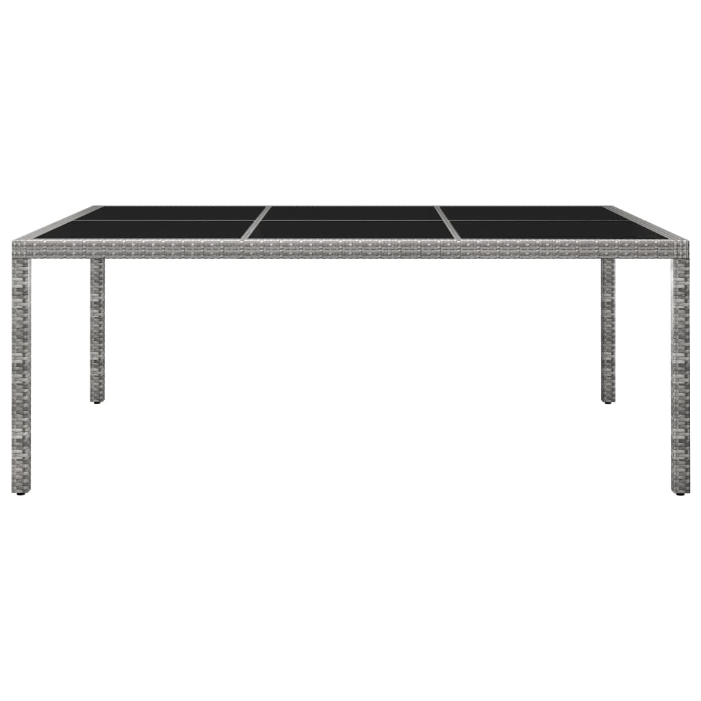 Tuintafel 200x150x74 cm poly rattan grijs - AllerleiShop