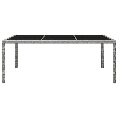 Tuintafel 200x150x74 cm poly rattan grijs - AllerleiShop