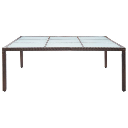 Tuintafel 200x200x74 cm poly rattan bruin - AllerleiShop