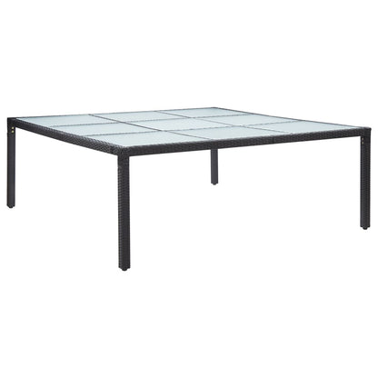 Tuintafel 200x200x74 cm poly rattan zwart - AllerleiShop