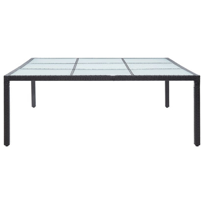 Tuintafel 200x200x74 cm poly rattan zwart - AllerleiShop