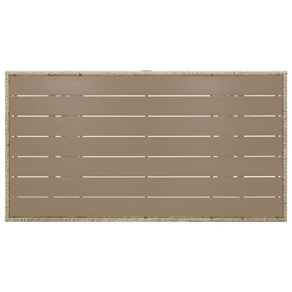 Tuintafel 130x70x66 cm poly rattan grijs - AllerleiShop