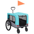 Fietstrailer en hondenwagen 2-in-1 blauw en grijs