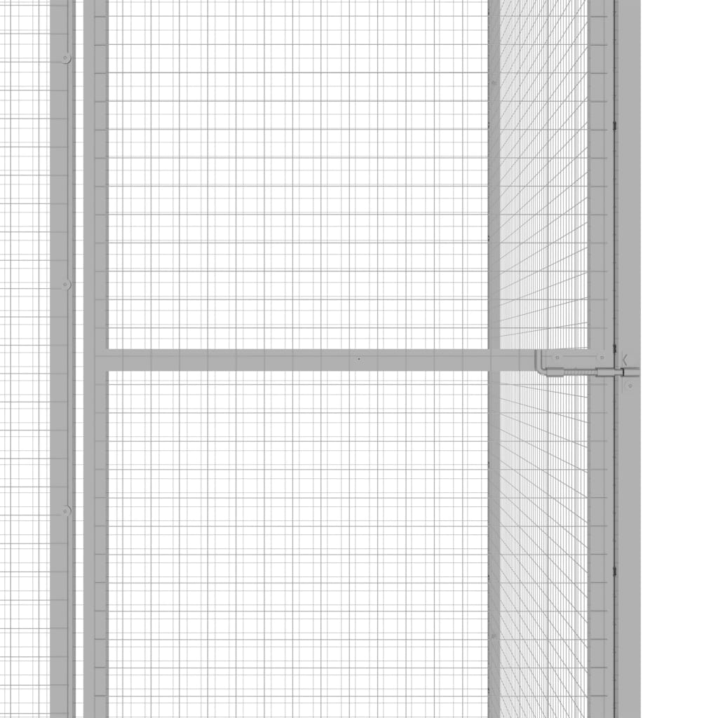 Kattenkooi 6x1,5x1,5 m gegalvaniseerd staal