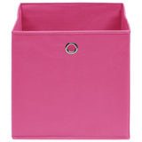 Opbergboxen 4 st 32x32x32 cm stof roze
