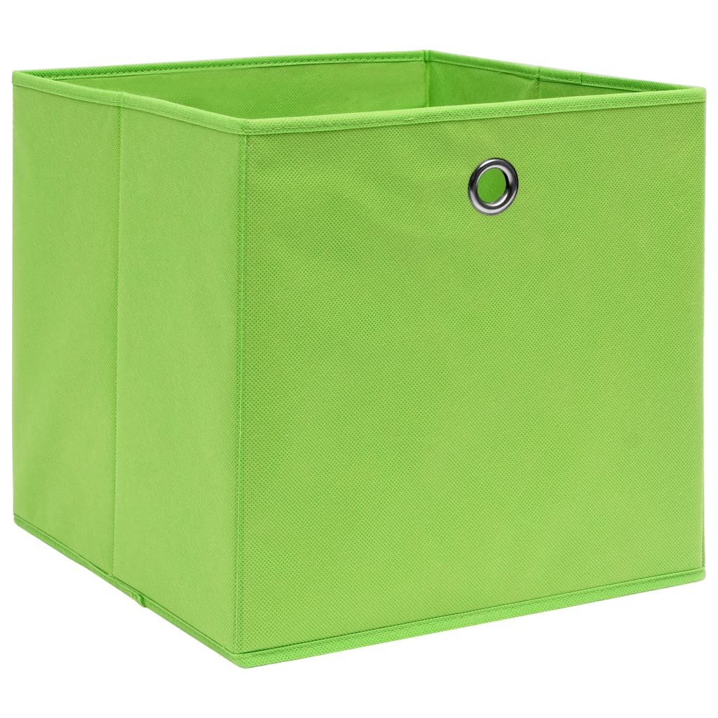 Opbergboxen 4 st 32x32x32 cm stof groen