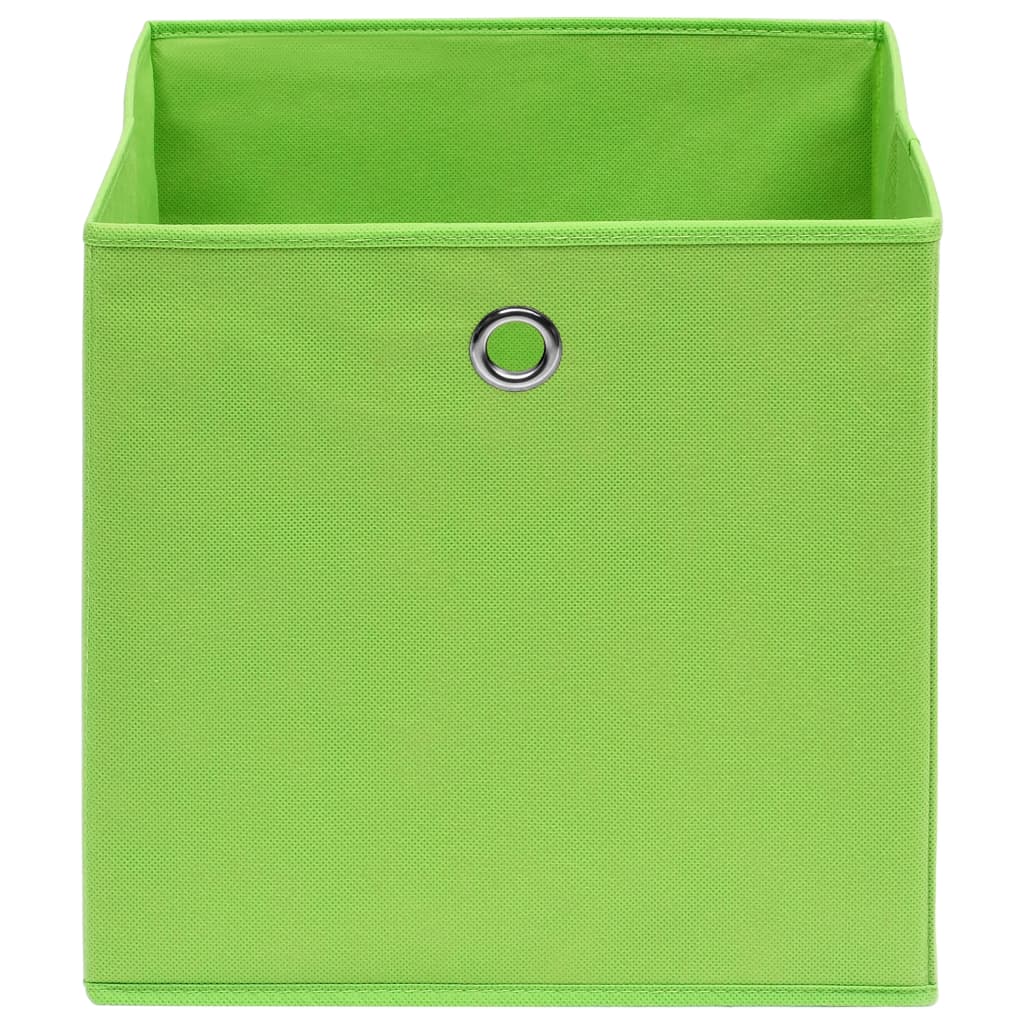 Opbergboxen 4 st 32x32x32 cm stof groen