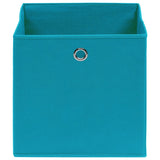 Opbergboxen 10 st 32x32x32 cm stof babyblauw