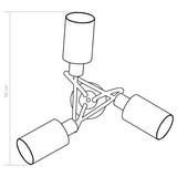 Plafondlamp met keramieke cilindervormige kappen 3xE14 wit