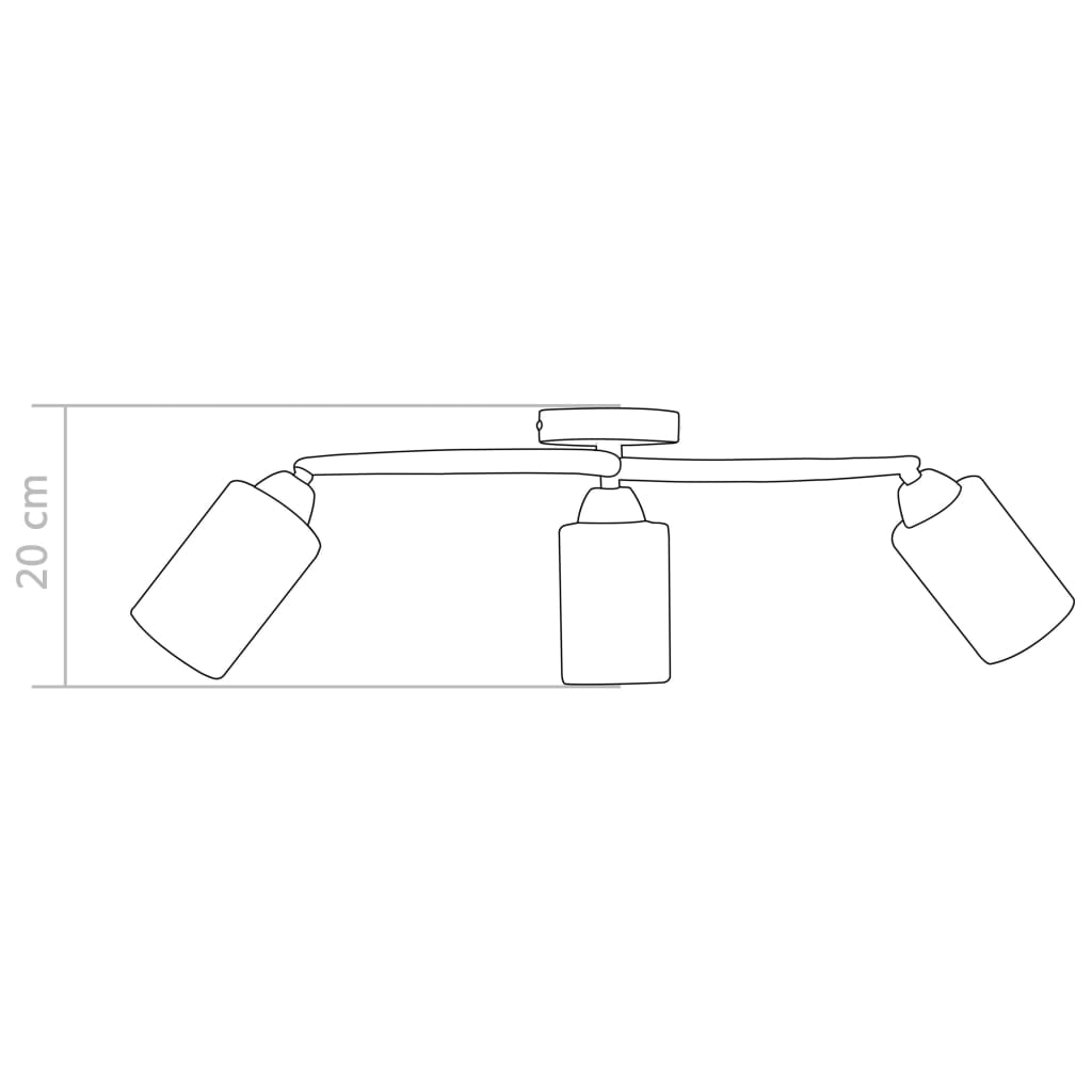 Plafondlamp met keramieke cilindervormige kappen 3xE14 wit