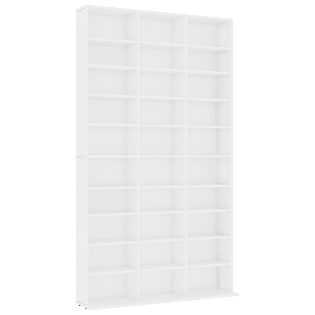 Cd-kast 102x16x177,5 cm bewerkt hout wit - AllerleiShop