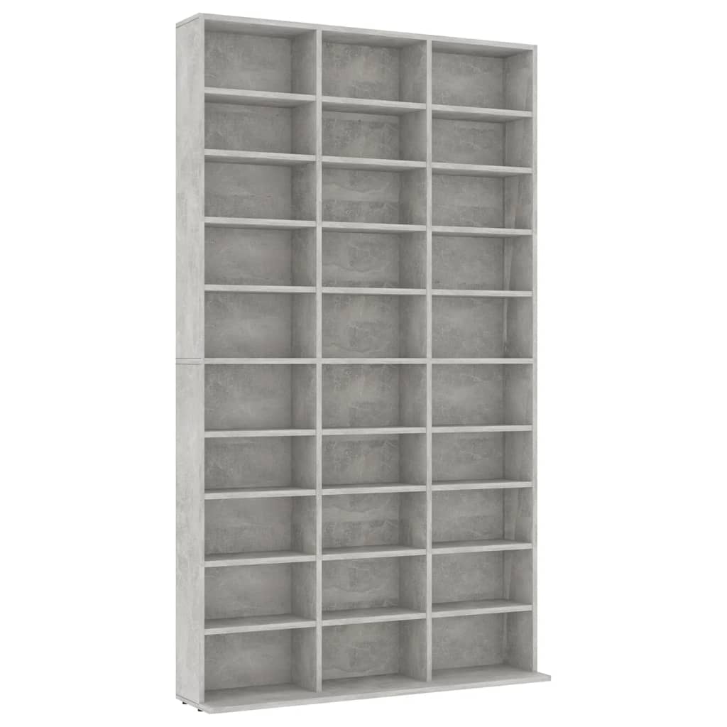 Cd-kast 102x16x177,5 cm bewerkt hout betongrijs - AllerleiShop