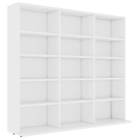 Cd-kast 102x23x89,5 cm bewerkt hout wit - AllerleiShop