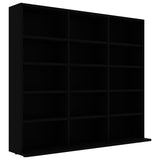 Cd-kast 102x23x89,5 cm bewerkt hout zwart - AllerleiShop