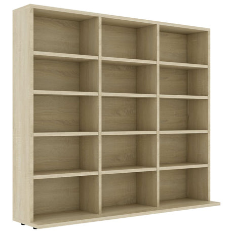 Cd-kast 102x23x89,5 cm bewerkt hout sonoma eikenkleurig - AllerleiShop