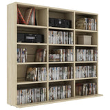 Cd-kast 102x23x89,5 cm bewerkt hout sonoma eikenkleurig - AllerleiShop