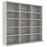 Cd-kast 102x23x89,5 cm bewerkt hout betongrijs - AllerleiShop