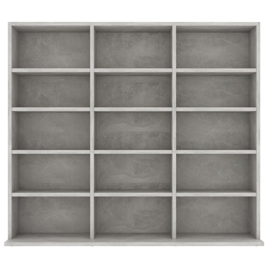 Cd-kast 102x23x89,5 cm bewerkt hout betongrijs - AllerleiShop