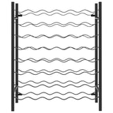 Wijnrek voor 48 flessen metaal zwart