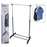 Storage solutions Kledingrek met wielen enkele stang 80x42x(90-165) cm - AllerleiShop