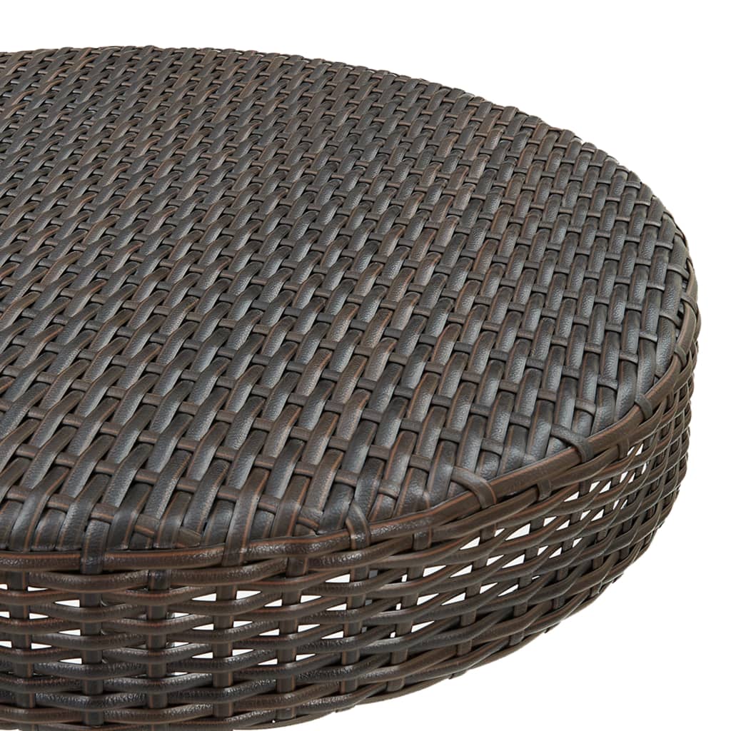 Tuintafel 60,5x106 cm poly rattan bruin - AllerleiShop