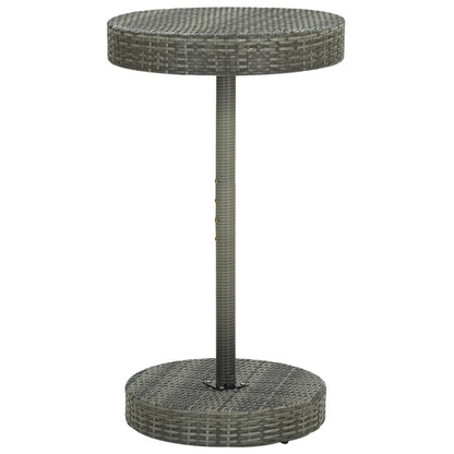 Tuintafel 60,5x106 cm poly rattan grijs - AllerleiShop