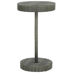 Tuintafel 60,5x106 cm poly rattan grijs