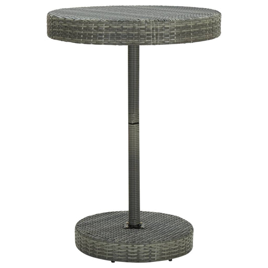 Tuintafel 75,5x106 cm poly rattan grijs - AllerleiShop