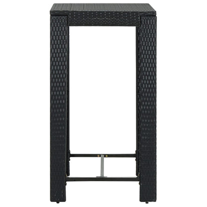 Tuinbartafel 60,5x60,5x110,5 cm poly rattan zwart - AllerleiShop