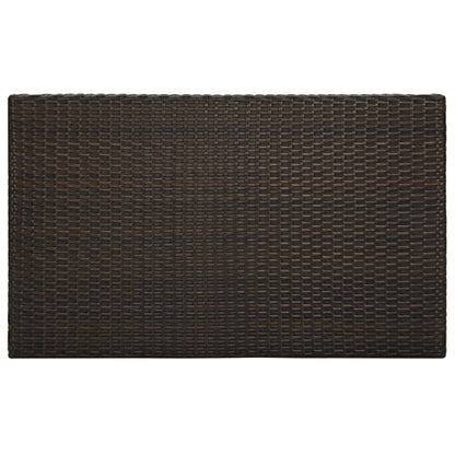 Tuinbartafel 100x60,5x110,5 cm poly rattan bruin - AllerleiShop