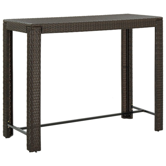 Tuinbartafel 140,5x60,5x110,5 cm poly rattan bruin - AllerleiShop