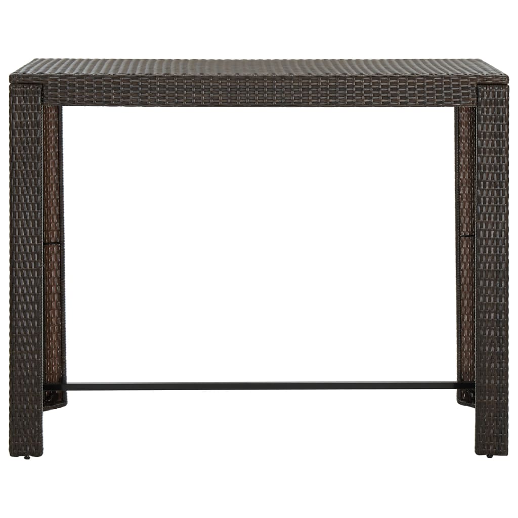 Tuinbartafel 140,5x60,5x110,5 cm poly rattan bruin - AllerleiShop