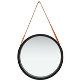 Wandspiegel met band 50 cm zwart - AllerleiShop