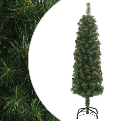 Kunstkerstboom met standaard smal 150 cm PVC groen - AllerleiShop