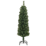 Kunstkerstboom met standaard smal 150 cm PVC groen - AllerleiShop