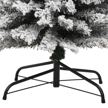 Kunstkerstboom met sneeuw smal 180 cm PVC groen - AllerleiShop