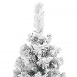 Kunstkerstboom met sneeuw smal 210 cm PVC groen - AllerleiShop