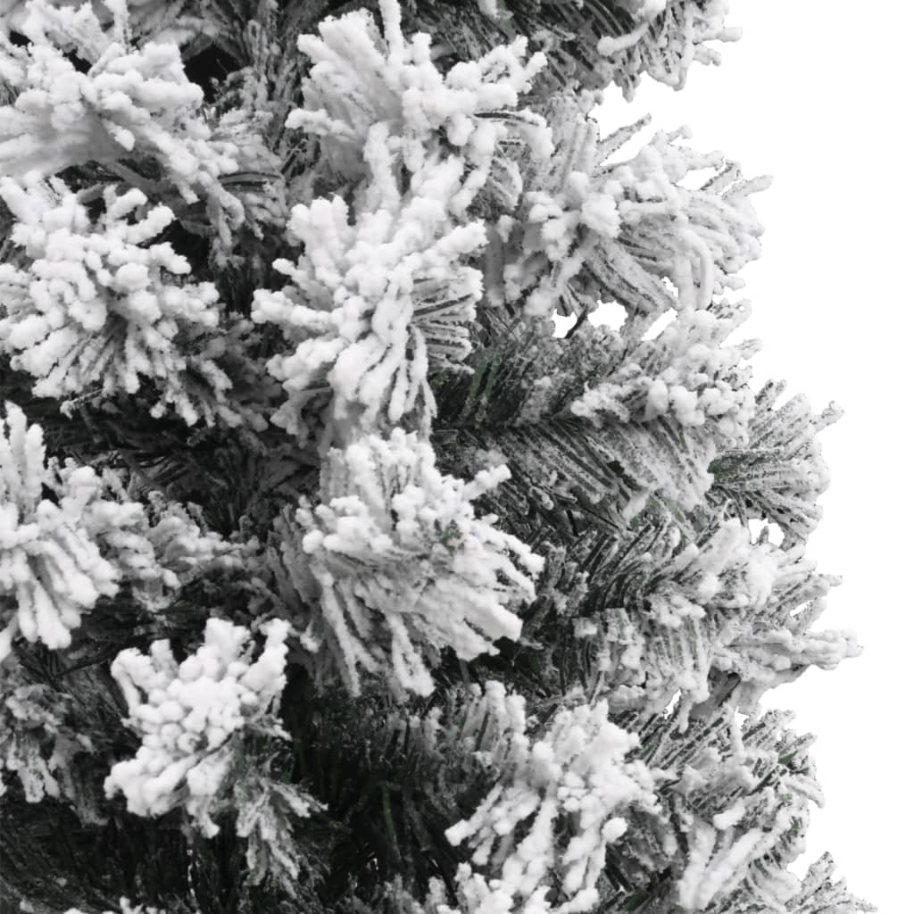 Kunstkerstboom met sneeuw smal 210 cm PVC groen - AllerleiShop