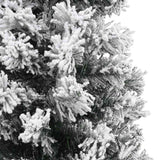 Kunstkerstboom met sneeuw smal 240 cm PVC groen - AllerleiShop