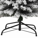 Kunstkerstboom met sneeuw smal 240 cm PVC groen - AllerleiShop